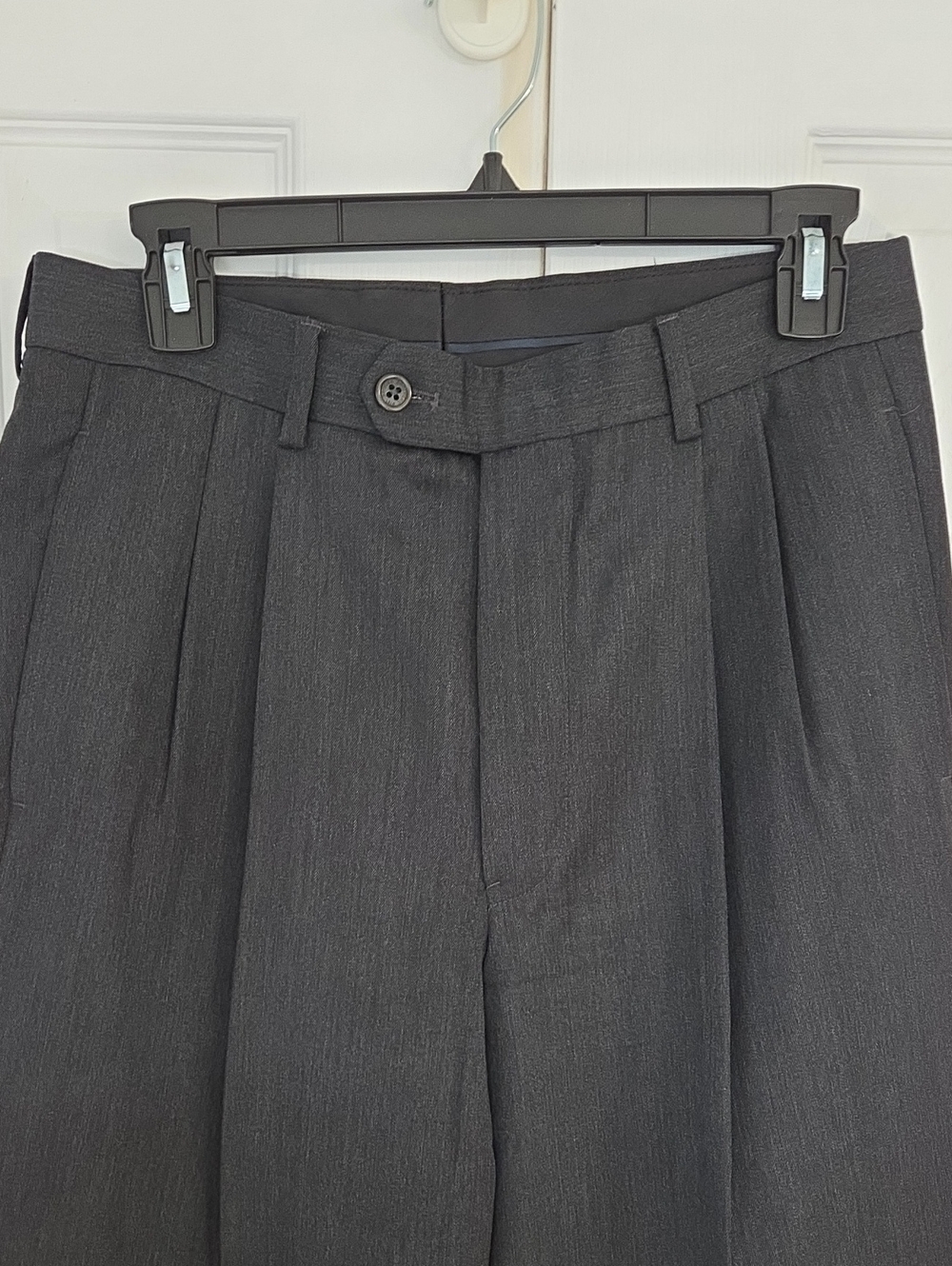 MEN'S BROOKS BROTHERS CHARCOAL GRAY WOOL DRESS PANTS 30X32 - Picture 5 of 7